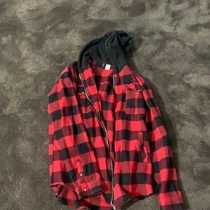 Flannel with hood